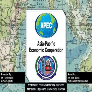 Asia Pacific Economic Cooperation (APEC) Role in Pharmaceutical Regulation