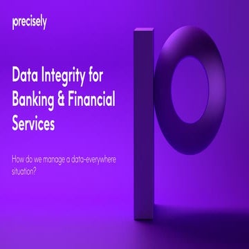 Data Integrity for Banking and Financial Services