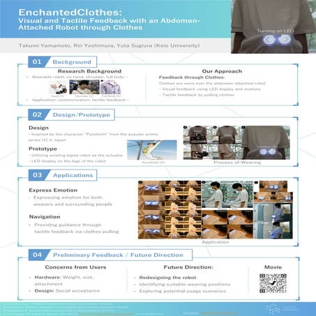 Enchanted Clothes: Visual and Tactile Feedback with an Abdomen-Attached Robot...