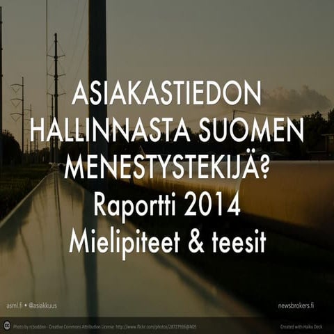 Asiakastieto menestystekijana