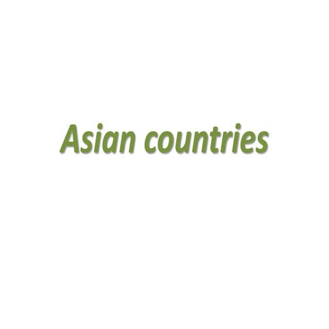 Asian countries slideshare