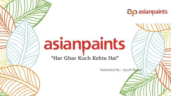 Asian paints Sales and Distribution strategy | PPT