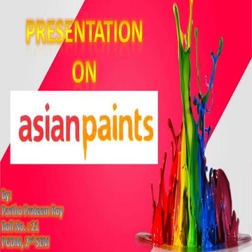 Asian paints finance presentation