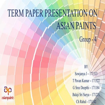 Asian paints Sales and Distribution strategy