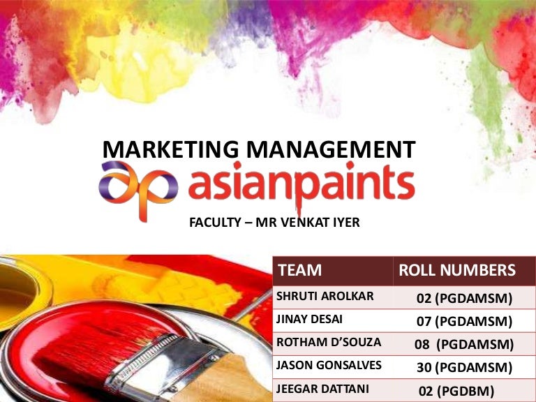 Asian paints marketing ppt