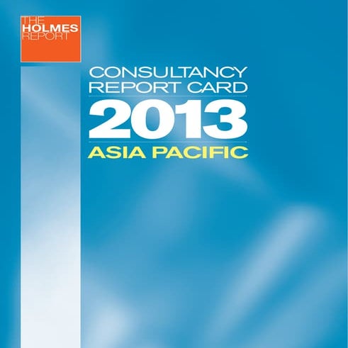 2013 Asia-Pacific PR Agency Report Card