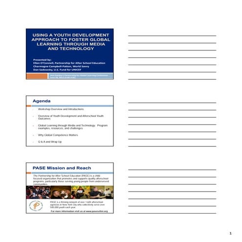 Using Youth Development Approach to Foster Global Learning through Media & Te...