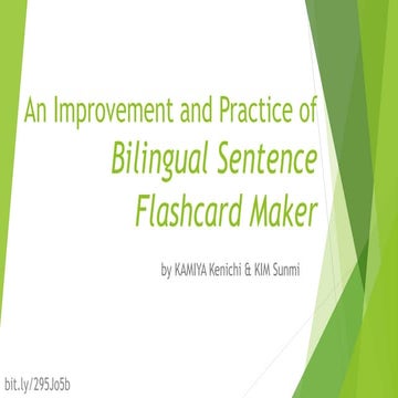 An Improvement and Practice of Bilingual Sentence Flashcard Maker