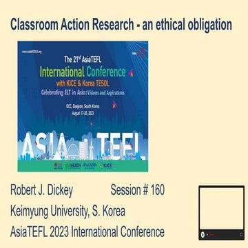 Classroom Action Research AsiaTEFL2023