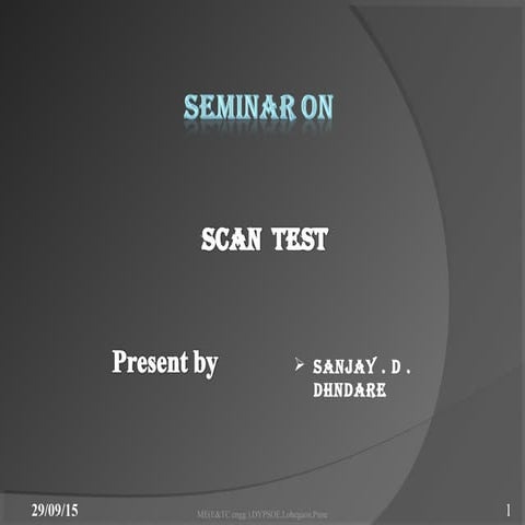 scan test by sanjay d dhandare