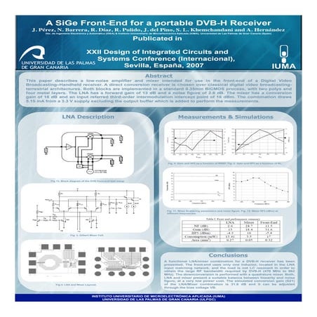 A SiGe Front-End for a portable DVB-H Receiver