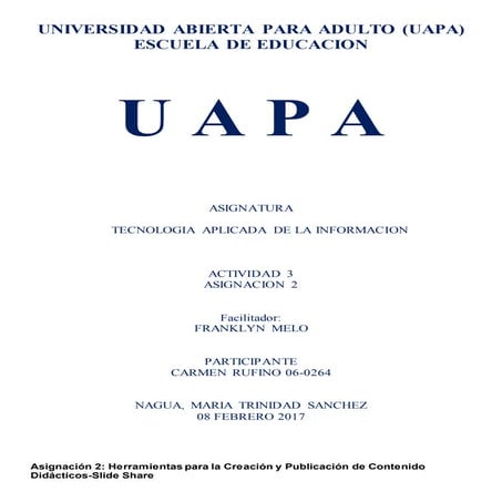 Asignación 3a Herramientas creacion contenidos didacticos