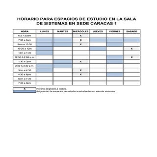Asignación de espacios de estudio e...