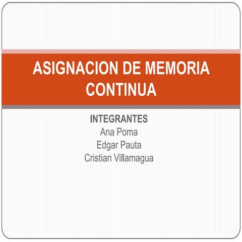 Asignación de memoria continua