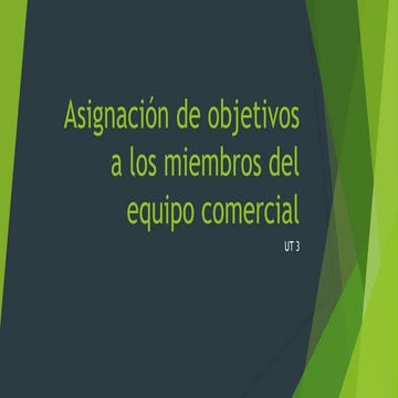 Asignación de objetivos a los miembros del equipo ut 3