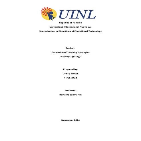 ensayo de evaluación de estrategias didácticas