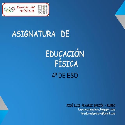 Asignatura  de 4º  educación física
