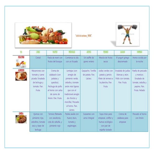 Asilo de ancianos menu