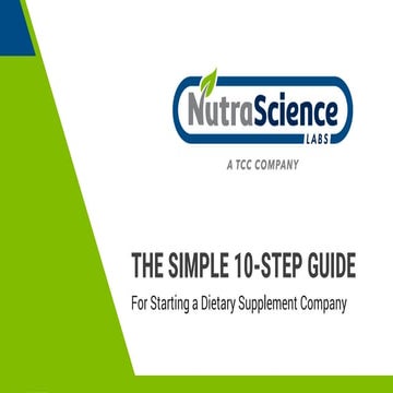 A Simple 10 Step Guide on Starting a Supplement Company | PPTX