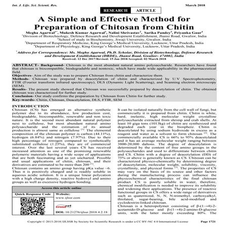 A simple and effective method for preparation of chitosan from chitin | PDF