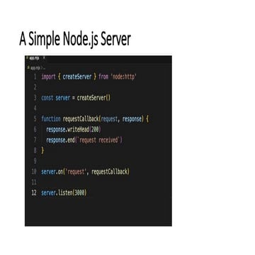 A Simple Node.pptx that contain node js goir | PPT