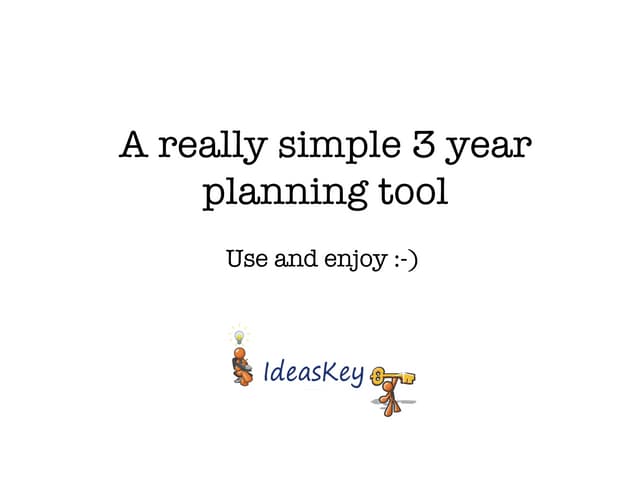 Really simple 3 year plan template