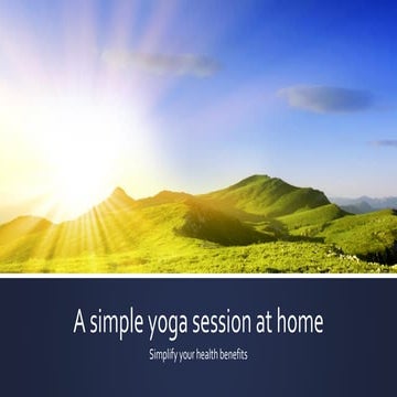 A simple yoga session at home