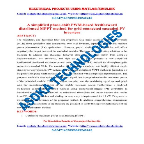 A simplified phase shift pwm-based feedforward distributed mppt method for gr...
