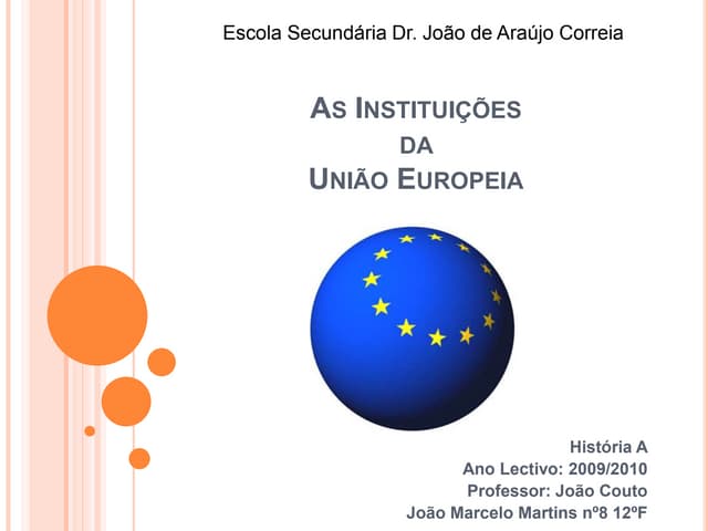 As instituições da união europeia