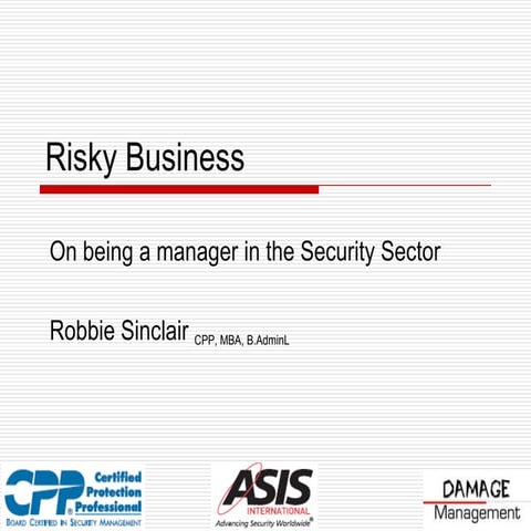 Asis presentation robbie sinclair 2012 v1