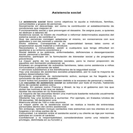 Asistencia social