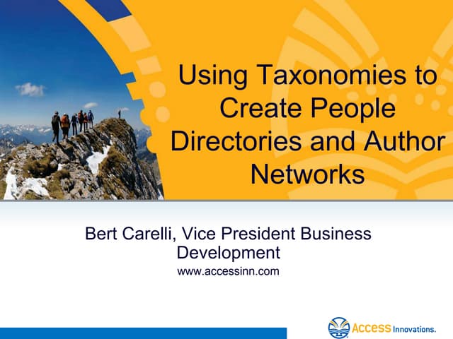 Asis&t webinar people directories access innovations