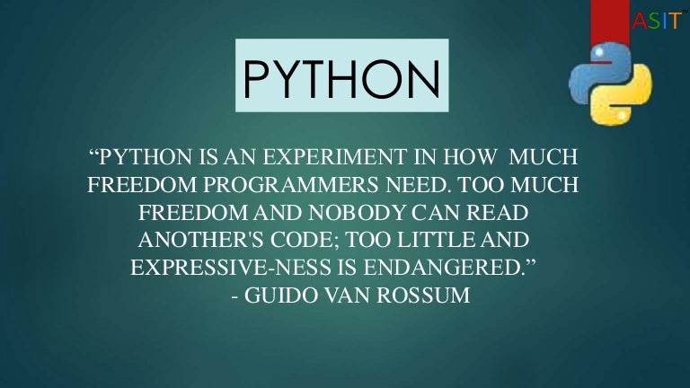 Learn PYTHON at ASIT