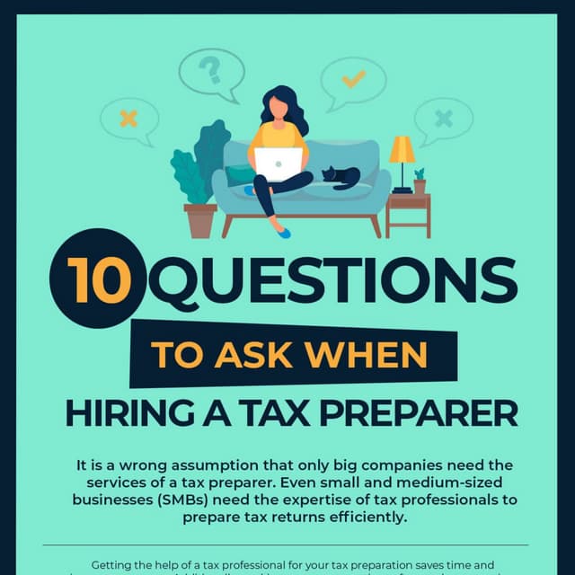 Ask These Questions Before Hiring a Tax Perparer Infographic