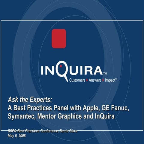 Ask The Experts Panel [SSPA Santa Clara, May 2008]