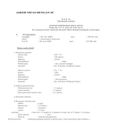 Contoh surat rujukan kebidanan | DOCX