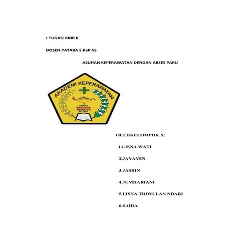 Askep abses paru AKPER PEMKAB MUNA 