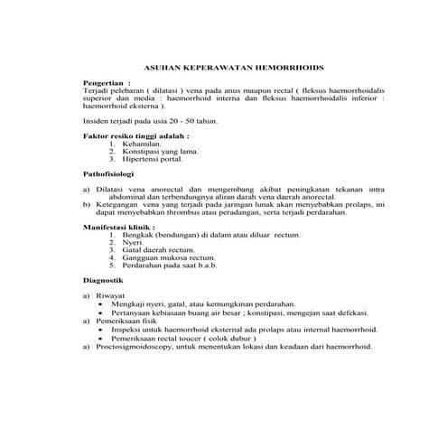 Askep hemorhoid