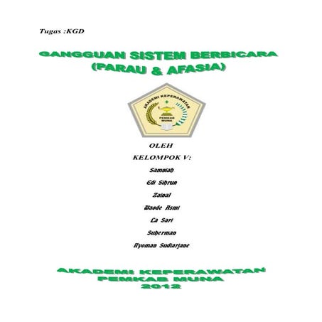 Askep Parau Dan Afasia PDF
