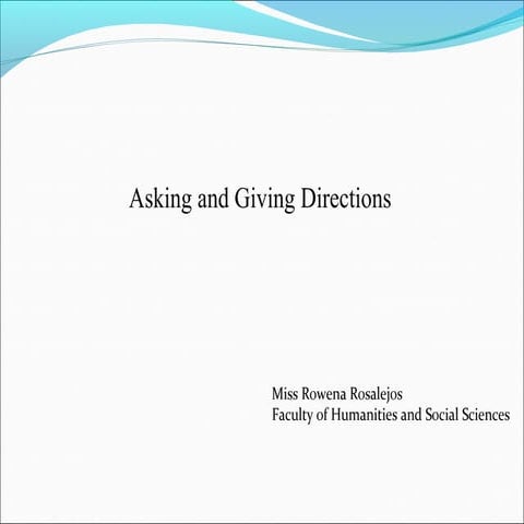 Asking and giving directions by ajarn wheng