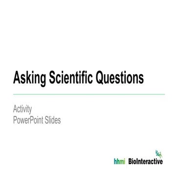 Asking Scientific Questions biointrractive