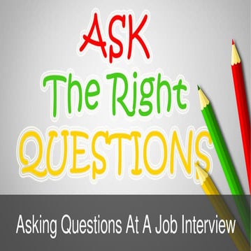 Asking Questions at a Job Interview