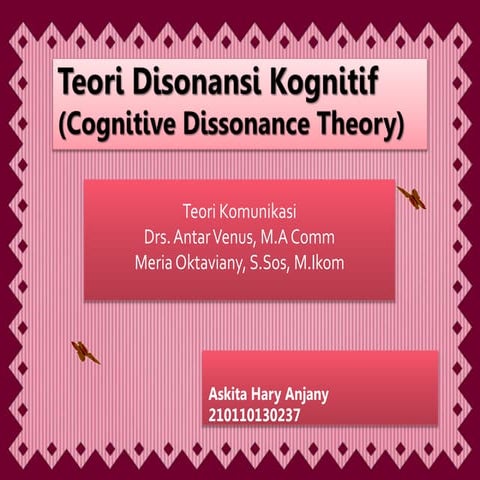 Cognitive Disonance Theory from Askita Hary Anjany