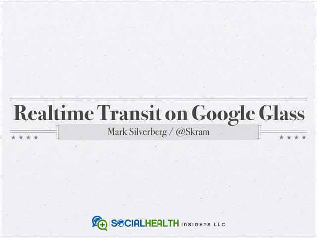 Realtime Transit (and more) on Goog...