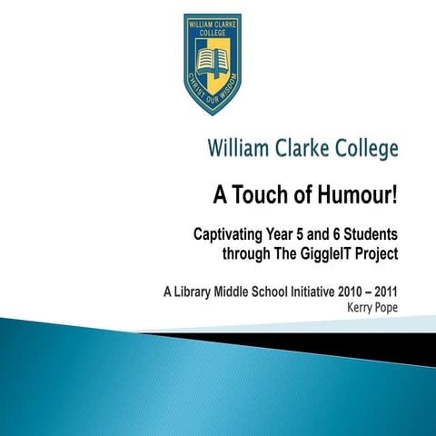 A touch of humour!  Captivating Yrs 5 and 6 