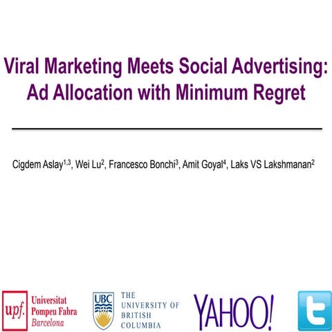 Viral Marketing Meets Social Advertising: Ad Allocation with Minimum Regret