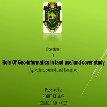 geo-informatics in land use/land cover study