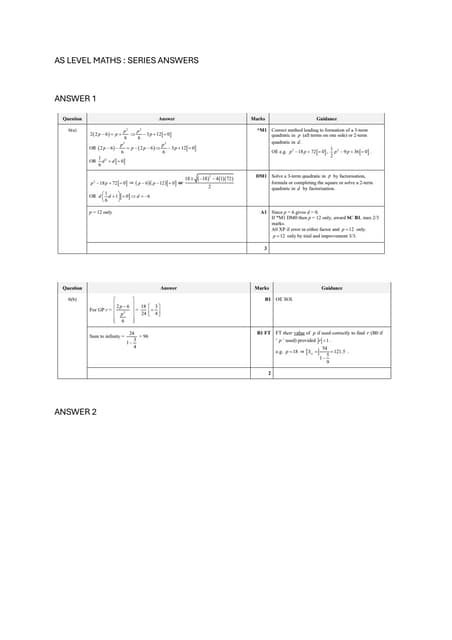 AS LEVEL MATHEMATICS QUADRATICS ANSWERS.pdf