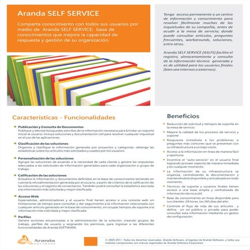 Aranda SERVICE DESK - Datasheet | PDF