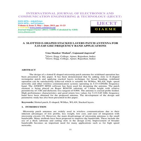 Design of multiband microstrip patch antenna for wireless application | PDF